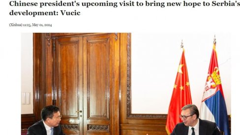 NAJVEĆI KINESKI MEDIJI PRENOSE VUČIĆEVE REČI: Predsednik Srbije tema velike medijske kuće iz Kine (FOTO)