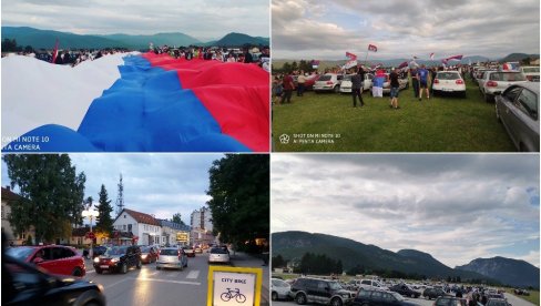 SVETINJA SE BRANIT MORA: Nikada masovnija auto litija u Beranama - uz razvijenu trobojku odzvanja Oj Kosovo, Kosovo! (FOTO/VIDEO)