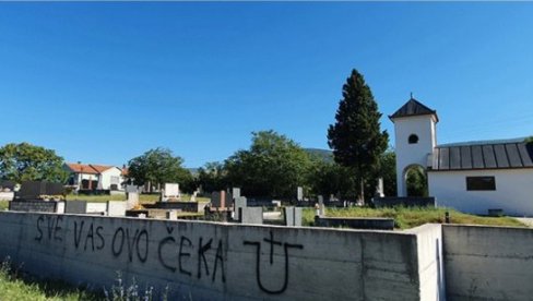 VANDALIZAM U ŠIROKOM BRIJEGU: Ustaški simboli na pravoslavnom groblju