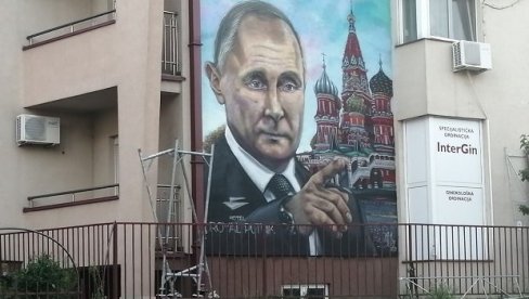 ПУТИН У ВРАЊУ: Освануо мурал у част руском председнику (ФОТО)