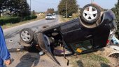 STRAVIČNA NESREĆA KOD ČAČKA: Auto se prevrnuo na KROV, vozač ISPAO, očevici opisali ZASTRAŠUJUĆU SCENU