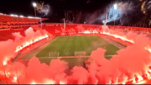 GORI MARAKANA: Ovako su navijači Crvene zvezde ispratili svoje mezimce na Kipar (VIDEO)