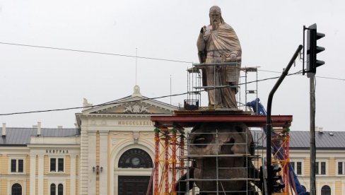 SKELE KRIJU STEFANA NEMANJU: Od utorka će biti nastavljen posao na izgradnji spomenika na Savskom trgu