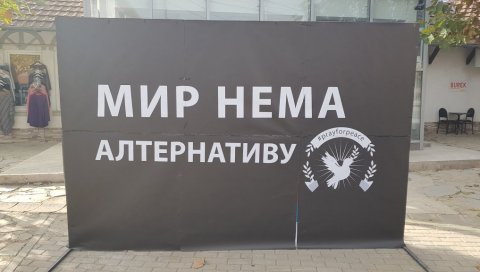 МИР НЕМА АЛТЕРНАТИВУ: Млади из Омладинског центра Грачанице одговорили  контрабилбордом