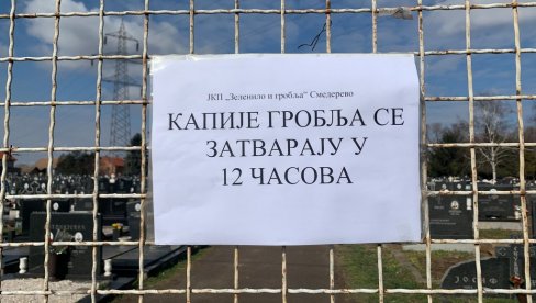 ЗАЉУЧАНЕ КАПИЈЕ ГРОБЉА ПОСЛЕ ПОДНЕВА? Смедеревци шокирани - Оваква одлука није донета на Кризном штабу