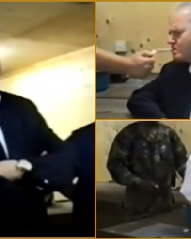 ПОСЛЕДЊИ СНИМАК МИЛОШЕВИЋА ПРЕ ОДЛАСКА У ХАГ: Запалио цигару у америчкој бази, збијао шале са војницима (ВИДЕО)