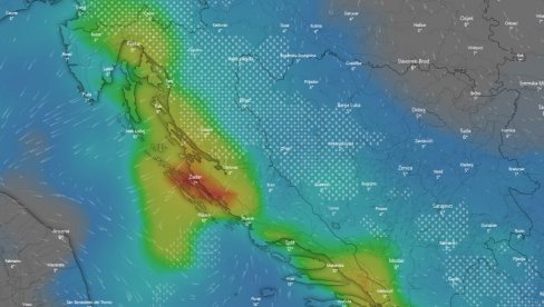 JAKA OLUJA SA JADRANA KREĆE KA SRBIJI: Dalmacija na udaru, upaljen meteoalarm u Republici Srpskoj (VIDEO)