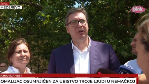 VUČIĆ NA BALKANIJADI: Predsednik obišao atletski stadion u Smederevskoj tvrđavi (VIDEO)