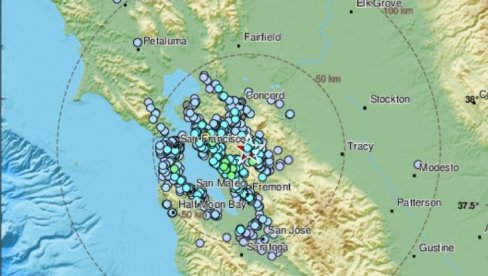 ZEMLJOTRES POGODIO AMERIKU: Treslo se tlo u San Francisku i okolini