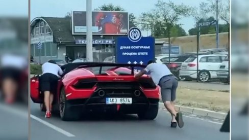 BOLJE GURATI “LAMBORGINI” NEGO VOZITI “FIJATA”: Nesvakidašnji prizor na Novom Beogradu, komentari pljušte (VIDEO)