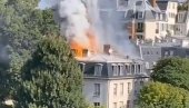 VELIKI POŽAR KOD ITALIJANSKE AMBASADE: Vatrogasci na terenu, gust crn dim iznad Pariza (VIDEO)