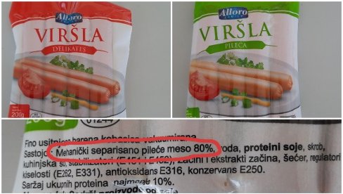 VIRŠLAMA MENJAJU IME DA U NJIH STAVE OTPAD: U  Amanovim pakovanjima čak 80 odsto nekvalitetnih klaničarskih ostataka