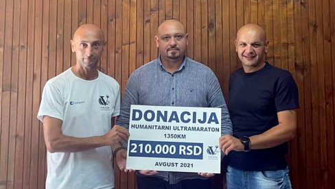 ДОНАЦИЈА ВРШАЧКОГ УЛТРАМАРАТОНЦА: Себастијан Сава уплатио 210.000 динара Дечјем одељењу