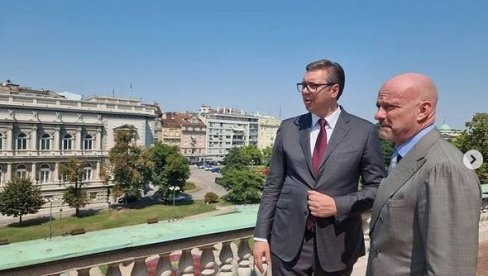 VUČIĆ SE SASTAO SA ĐUZEPEOM CIPRIJANIJEM: Predstavnik čuvene italijanske porodice ugostitelja i hotelijera boravi u Beogradu (FOTO)