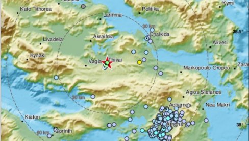 ZEMLJOTRES POGODIO GRČKU: Epicentar četiri kilometra od Tebe