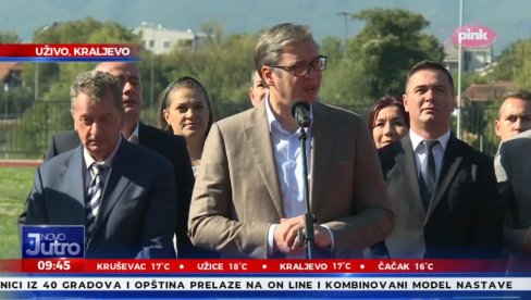 BAZEN ZA KRALJEVO: Vučić - Hoću da naša deca u srcu Srbije imaju priliku da se pripremaju za velika takmičenja