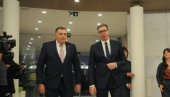 VUČIĆA SAM UPOZORIO O NAPADIMA NA SRPSKU: Milorad Dodik nakon sastanka sa predsednikom Srbije