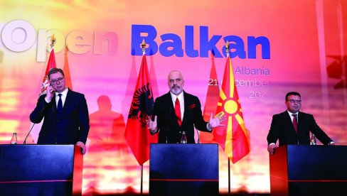 VIŠE POSLA, MANJE BIROKRATIJE: Otvoreni Balkan - šest sporazuma Srbije, Albanije i S. Makedonije VIŠE POSLA, MANJE BIROKRATIJE: Otvoreni Balkan - šest sporazuma Srbije, Albanije i S. Makedonije