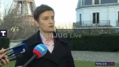 PREMIJERKA BRNABIĆ SE OBRATILA GRAĐANIMA: Odličan sastanak u Parizu, slede nova ulaganja