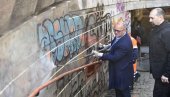 UKLANJANJE GRAFITA U BEOGRADU: Vesić poručio - Čuvajmo naš grad. Tako Beograd pobeđuje!