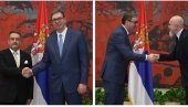 VUČIĆ SA NOVIM AMBASADORIMA: Predsednik primio diplomate Iraka, Somalije i Italije