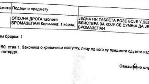 NOVOSTI ISTRAŽUJU: Da li vas mogu uhapsiti zbog bromazepama u džepu NOVOSTI ISTRAŽUJU: Da li vas mogu uhapsiti zbog bromazepama u džepu