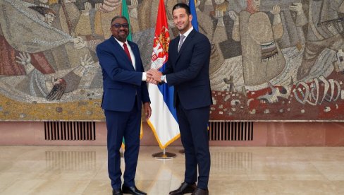 SNAŽENJE ODNOSA I JAČANJE SARADNJE: Ministar Udovičić sa premijerom Sao Tome i Prinsipe SNAŽENJE ODNOSA I JAČANJE SARADNJE: Ministar Udovičić sa premijerom Sao Tome i Prinsipe