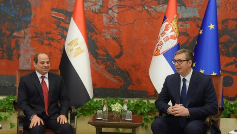 VUČIĆ DANAS SA PREDSEDNIKOM EGIPTA: Potpisivanje niza sporazuma o saradnji dve države