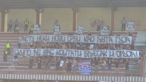 SKANDALOZNA ODLUKA FS BiH: Banjalučki Borac kažnjen zbog podsećanja navijača na zločine počinjene u Oluji SKANDALOZNA ODLUKA FS BiH: Banjalučki Borac kažnjen zbog podsećanja navijača na zločine počinjene u Oluji