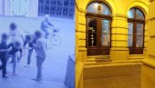PONOVO OŠTEĆENA GRADSKA KUĆA U NOVOM SADU: Kamere snimile izgrednike koji su lepili nalepnice i šarali grafite