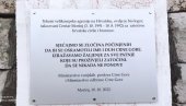 СРАМНЕ РЕЧИ НА ПЛОЧИ У МОРИЊУ: Коњевић са Хрватима открио натпис, за све им је крива великосрпска агресија