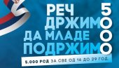 ТАЧНО У ПОНОЋ ПОЧИЊЕ ПРИЈАВА ЗА 5.000 ДИНАРА Мали: Држава брине о младима