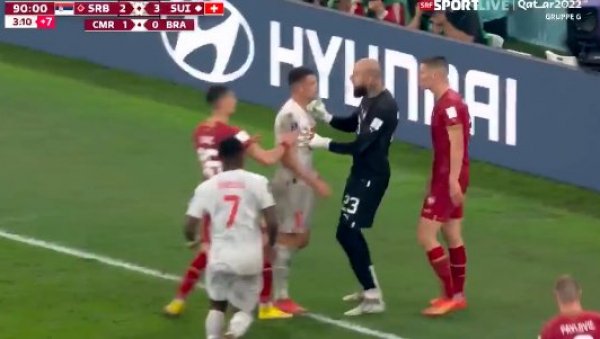 ШИПТАРСКА ПРОВОКАЦИЈА: Џака, срам те било, Албанац прљавим потезима испровоцирао фудбалере Србије
