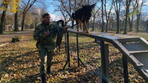 Обука службених паса за чуварску службу (ФОТО)