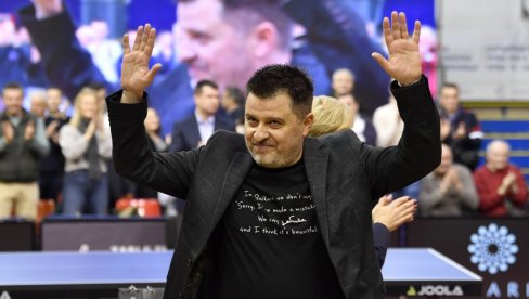 PRVACI POSLE 16 GODINA: Stonoteniseri Partizana u Klubu sportista na stadionu proslavili titulu prvaka Srbije