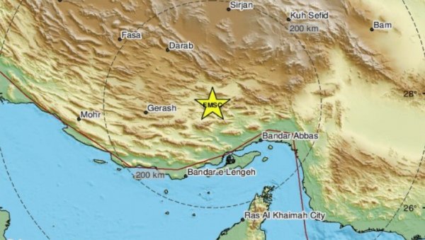 НОВИ ЗЕМЉОТРЕС: Иран се тресао јачином од 5,3 степена по Рихтеру