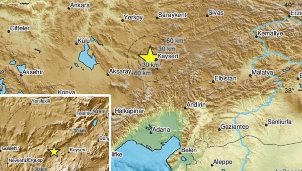 ЈОШ ЈЕДАН ЗЕМЉОТРЕС У ТУРСКОЈ: Ново подрхтавање регистровано на дубини од 10 километара