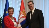 PREPOZNATI NAPORI SRBIJE: Vučić se sastao sa Ilvom Johanson, glavne teme razgovora migracije i saradnja sa EU