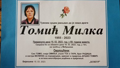 ODLAZAK MILKE TOMIĆ: Žene heroine iz Međaša kod Bijeljine ODLAZAK MILKE TOMIĆ: Žene heroine iz Međaša kod Bijeljine