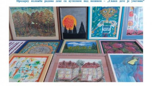 ZA SREĆNIJI I HUMANIJI ŽIVOT S AUTIZMOM: Izložba  „Svako dete je umetnik“ u Biblioteci grada Beograda