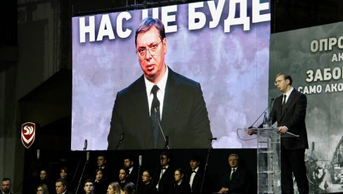 MISLILI STE - NAUČIĆEMO IH PAMETI Vučić poručio - I dalje postoji jedan mali prkosni narod u srcu Evrope koji ne da na sebe i svoju zemlju MISLILI STE - NAUČIĆEMO IH PAMETI Vučić poručio - I dalje postoji jedan mali prkosni narod u srcu Evrope koji ne da na sebe i svoju zemlju