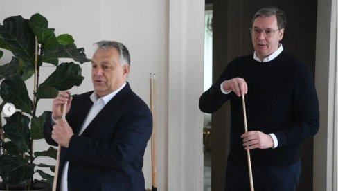 POSLE TRI I PO SATA RAZGOVORA PARTIJA BILIJARA: Predsednik Vučić o sastanku sa Orbanom - Ponosan na prijateljstvo Srba i Mađara POSLE TRI I PO SATA RAZGOVORA PARTIJA BILIJARA: Predsednik Vučić o sastanku sa Orbanom - Ponosan na prijateljstvo Srba i Mađara