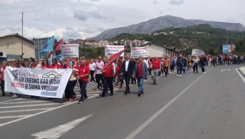 PROTEST RADNIKA INSTITUTA IGALO: Blokada računa Instituta dodatni motiv za blokadu graničnih prelaza