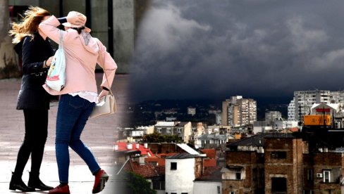 PROMENA VREMENA VEĆ OD POPODNEVA: Temperatura pada za 10 stepeni - očekuju se i olujni udari vetra