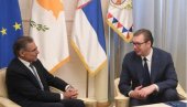 ČESTITAO SAM AMBASADORU KIPRA NA USPEŠNOM MANDATU: Vučić primio u oproštajnu posetu Teofilaktua