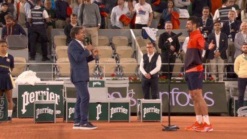 AMAN, DOSTA VIŠE! Novak Đoković je ovako prekinuo intervju na terenu posle pobede nad Fučovičem na Rolan Garosu