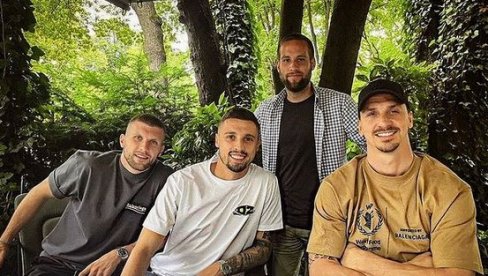 IBRAHIMOVIĆ SA BALKANCIMA U BEOGRADU: Ante Rebić, Rade Krunić i Zlatan, fali samo Nada Topčagić (FOTO)