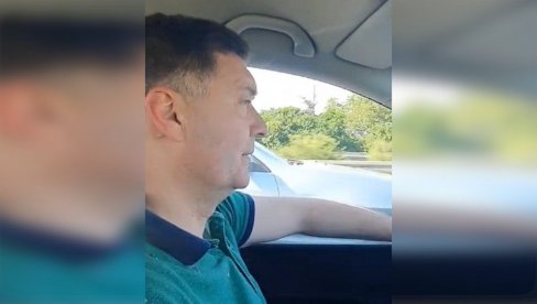 БАШ ГА БРИГА ЗА ЗАКОН: Зеленовић показао бахатост - без везивања сигурносног појаса вози ауто-путем (ВИДЕО)