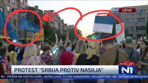 ŠTA POKAZUJE OVA FOTOGRAFIJA SA POLITIČKIH PROTESTA? Apsurd u jednoj slici (FOTO)