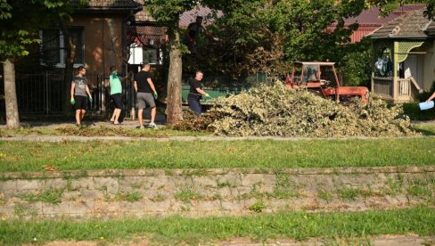 PODRŠKA GRAĐANA I PRIVATNIH KOMPANIJA : U Beočinu ne prekidaju radove na otklanjanju posledica nevremena (FOTO)